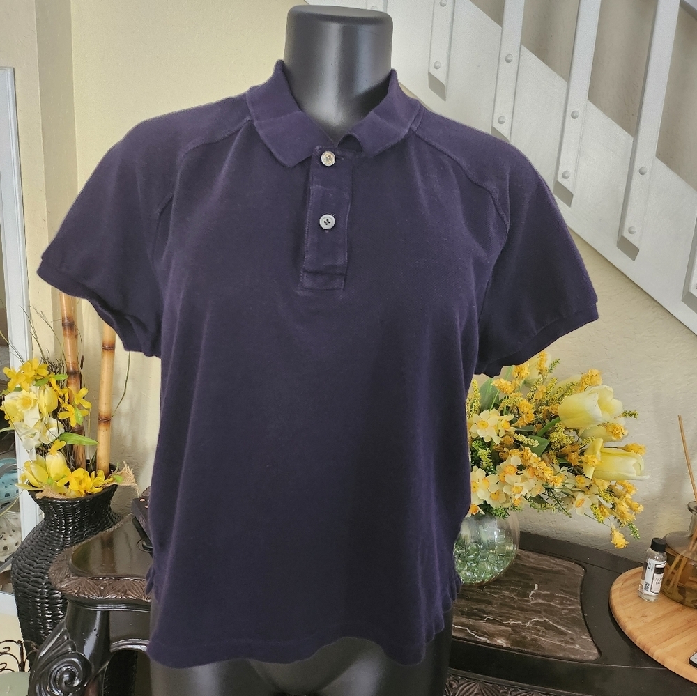 Gucci Navy Blue Cotton Pique King Snake Detail Polo T-Shirt size L
